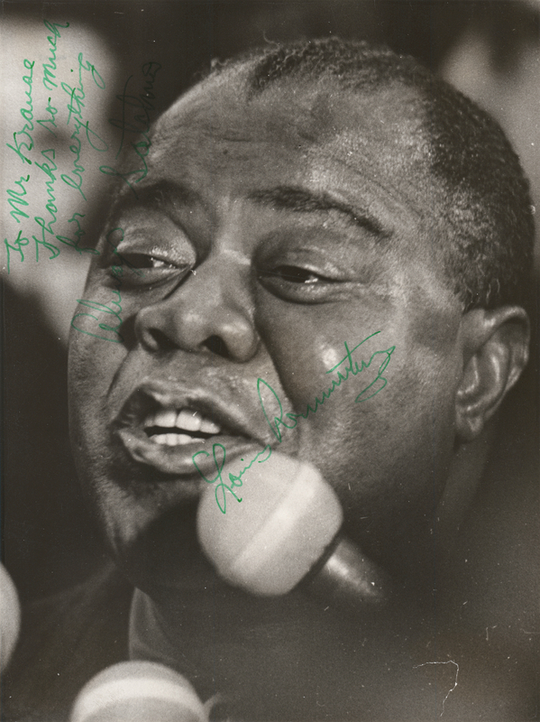 Lot 367 Louis Armstrong Signed Photograph - 