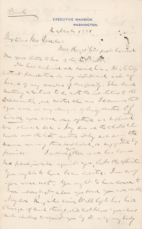 Lot 43 Rutherford B. Hayes Autograph Letter Signed as President