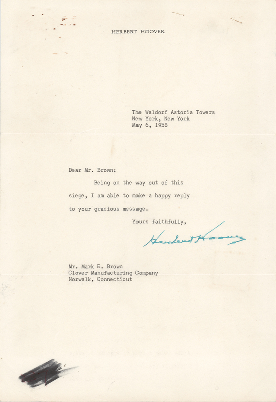 Lot 75 Herbert Hoover Typed Letter Signed