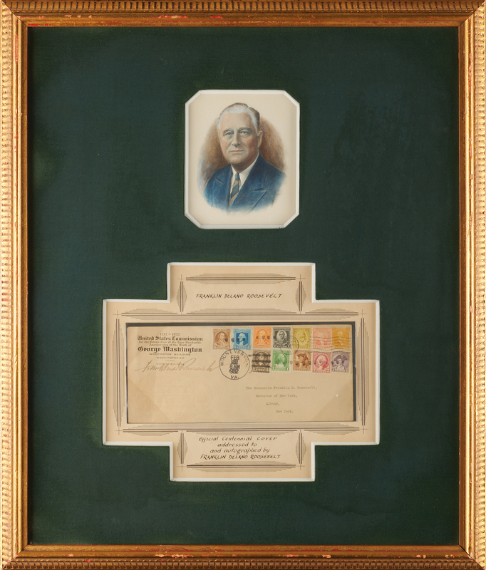 Lot 82 Franklin D. Roosevelt Signed Commemorative Cover, Honoring the 200th Anniversary of Washington's Birth