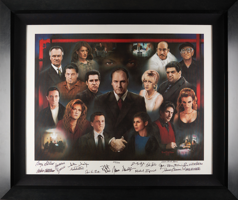 Lot 714 The Sopranos Oversized Cast-Signed Canvas Print (Ltd. Ed. #253/500)