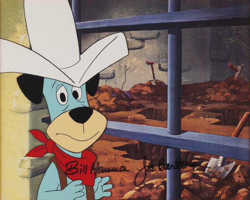 Lot 310 Bill Hanna and Joe Barbera signed production cel of Huckleberry Hound from from The Good, the Bad, and Huckleberry Hound