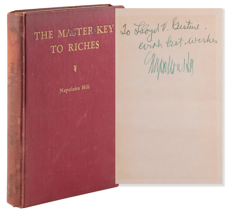 Lot 361 Napoleon Hill Signed Book - The Master Key to Riches