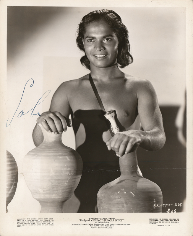 Lot 704 Sabu Signed Photograph