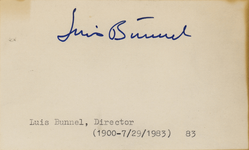 Lot 482 Luis Bunuel Signature