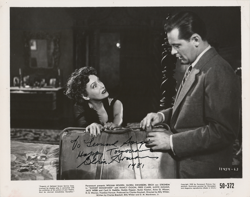 Lot 725 Gloria Swanson Signed Photograph