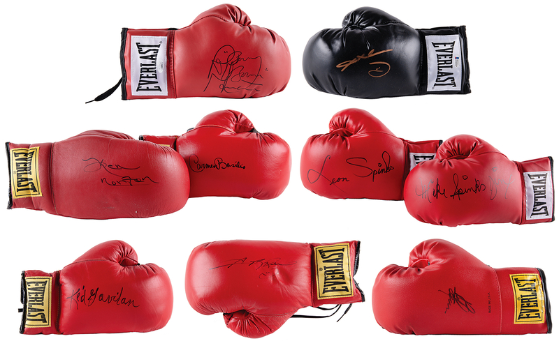 Lot 753 Boxing Greats (9) Signed Boxing Gloves with George Foreman and Ken Norton