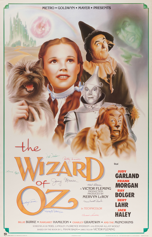 Lot 745 Wizard of Oz: Munchkins Multi-Signed (9) Poster - 22˝ x 34.25˝