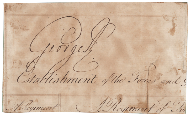 Lot 185 King George III Signature