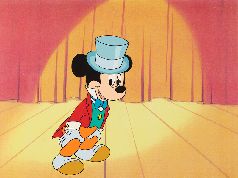 Lot 321 Mickey Mouse production cel from a Mickey's Christmas Carol promo