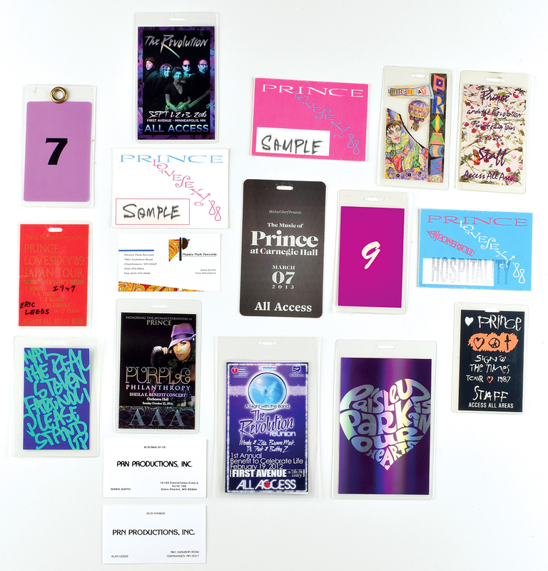 Lot 423 Prince Collection of (18) Passes and Cards