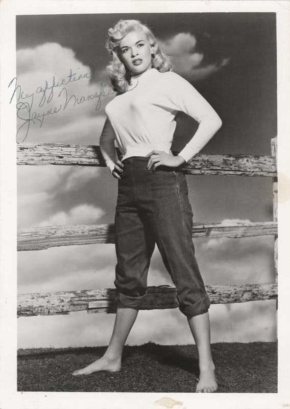 Lot 608 Jayne Mansfield Signed Photograph