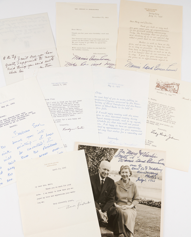 Lot 140 First Ladies (9) Autographs with Roosevelt, Truman, and Eisenhower