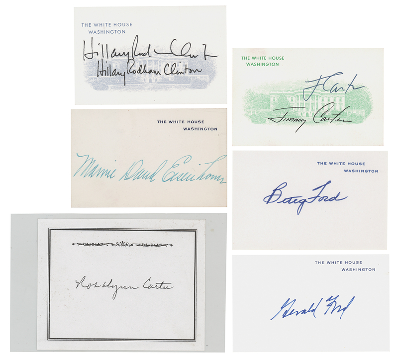 Lot 145 Presidents and First Ladies (6) Autographs