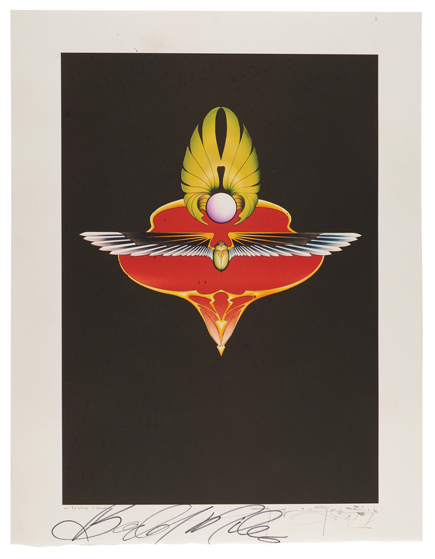 Lot 412 Jimi Hendrix: Stanley Mouse and Buddy Miles Signed Color Proof Print - 'Scarab'