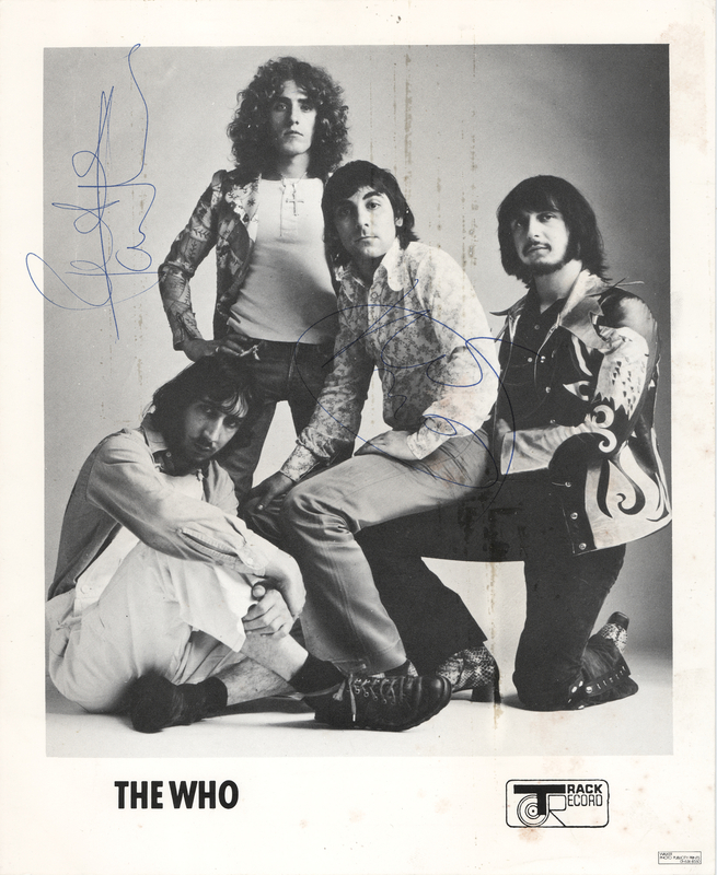 Lot 436 The Who: Moon and Townshend Signed Photograph