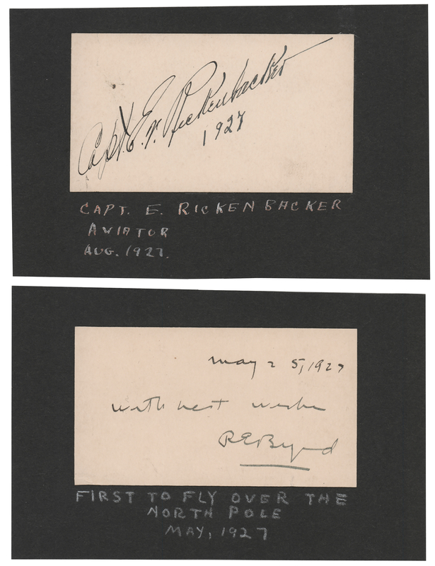 Lot 250 Richard Byrd and Eddie Rickenbacker (2) Signatures