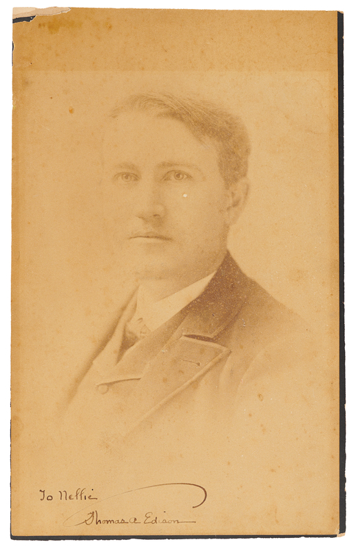 Lot 211 Thomas Edison Signed Imperial Cabinet Photograph
