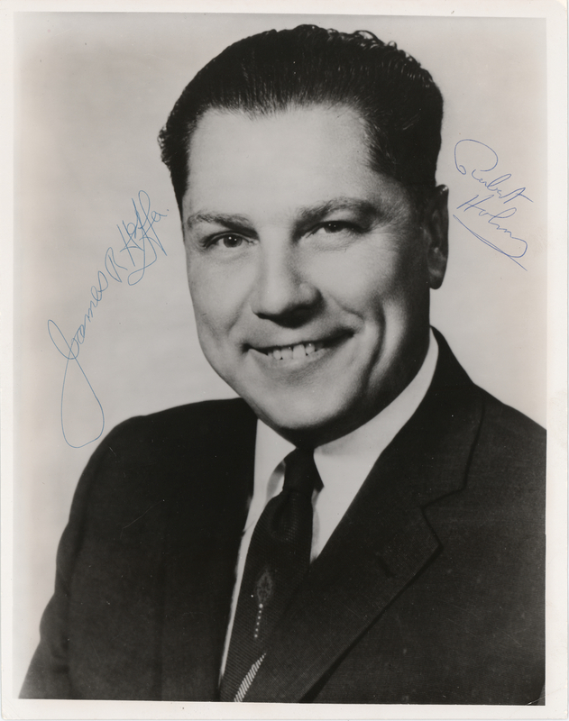 Lot 230 Jimmy Hoffa and Robert Holmes Signed Photograph