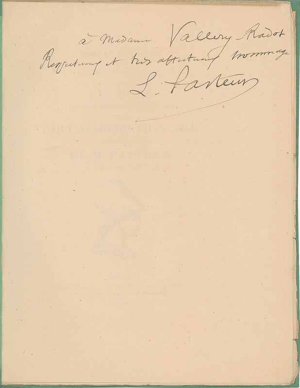Lot 218 Louis Pasteur Signed Booklet of His French Academy Induction Address (1882)