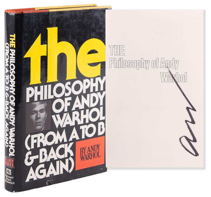 Lot 282 Andy Warhol Signed Book - The Philosophy of Andy Warhol