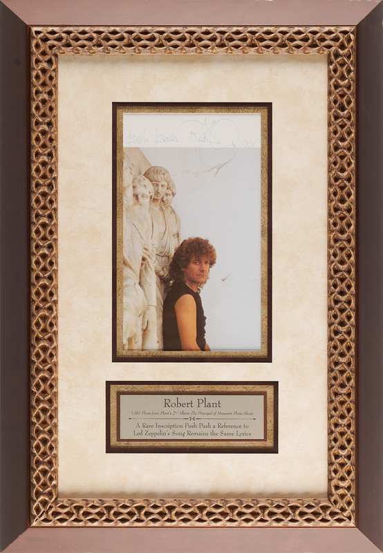 Lot 415 Led Zeppelin: Robert Plant Signed Photograph - 