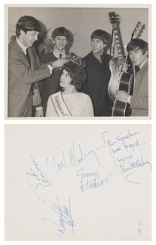 Lot 384 Beatles: John Lennon and Paul McCartney Signed Photograph - “This signature was forged”