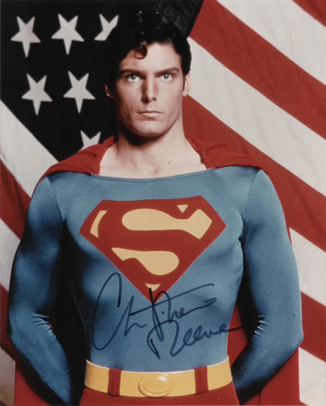 Lot 693 Christopher Reeve Signed Photograph as Superman