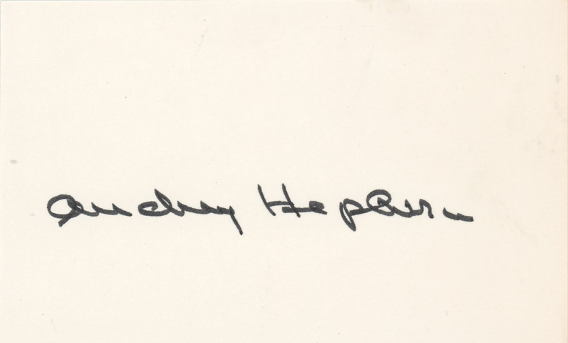 Lot 558 Audrey Hepburn Signature