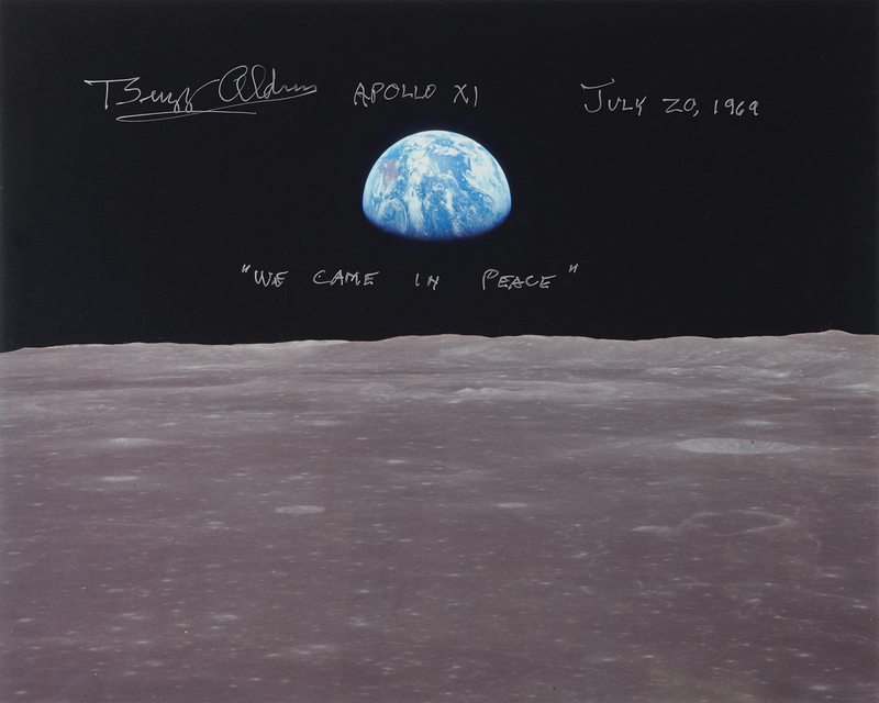 Lot 258 Buzz Aldrin Signed Oversized Photograph