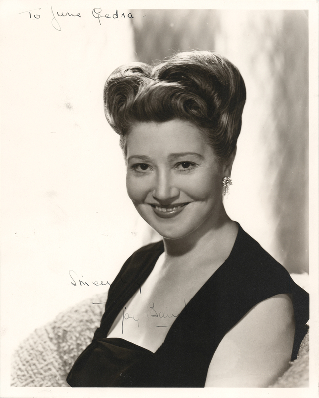 Lot 462 Fay Bainter Signed Photograph