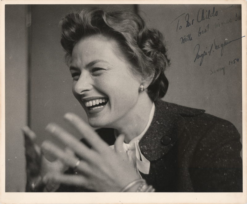 Lot 473 Ingrid Bergman Signed Photograph