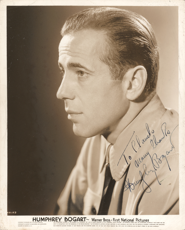 Lot 475 Humphrey Bogart Signed Photograph