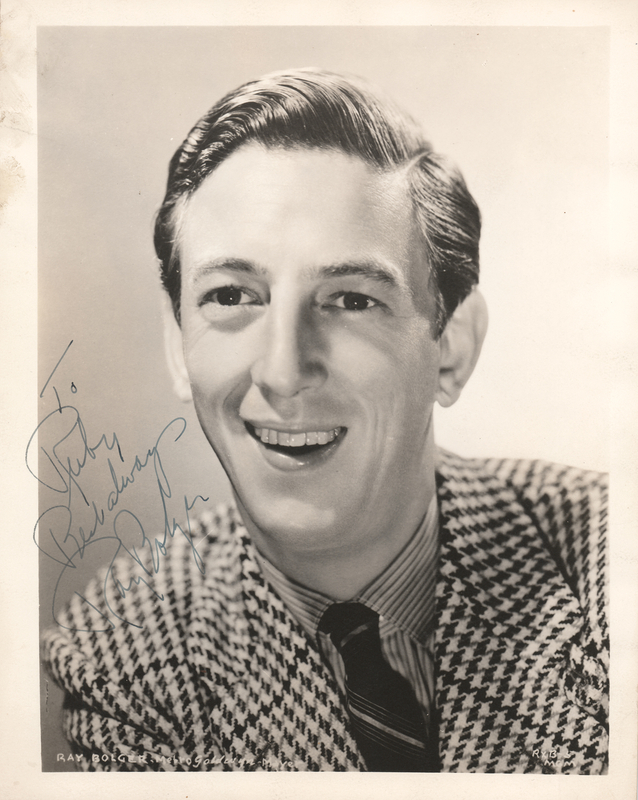 Lot 477 Ray Bolger Signed Photograph