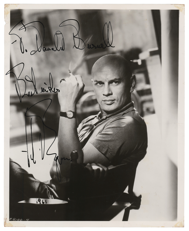 Lot 481 Yul Brynner Signed Photograph