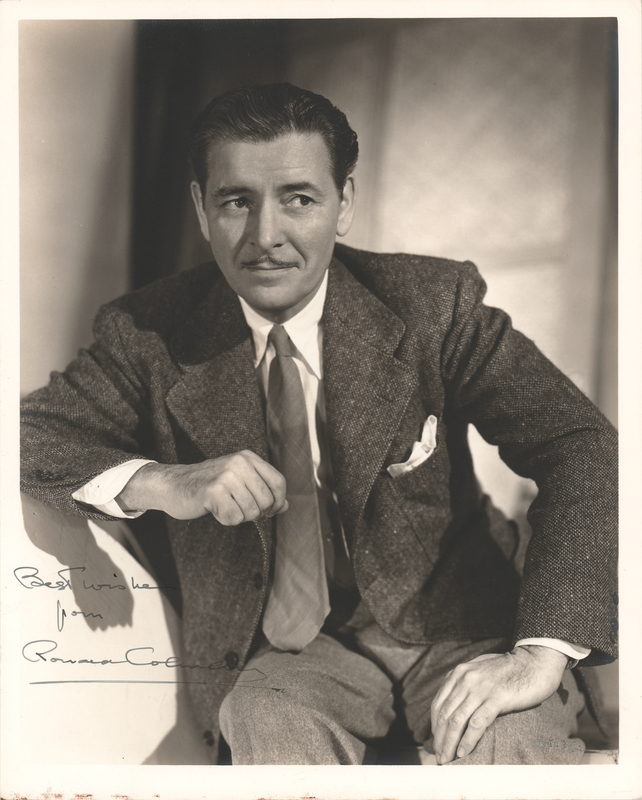 Lot 499 Ronald Colman Signed Photograph