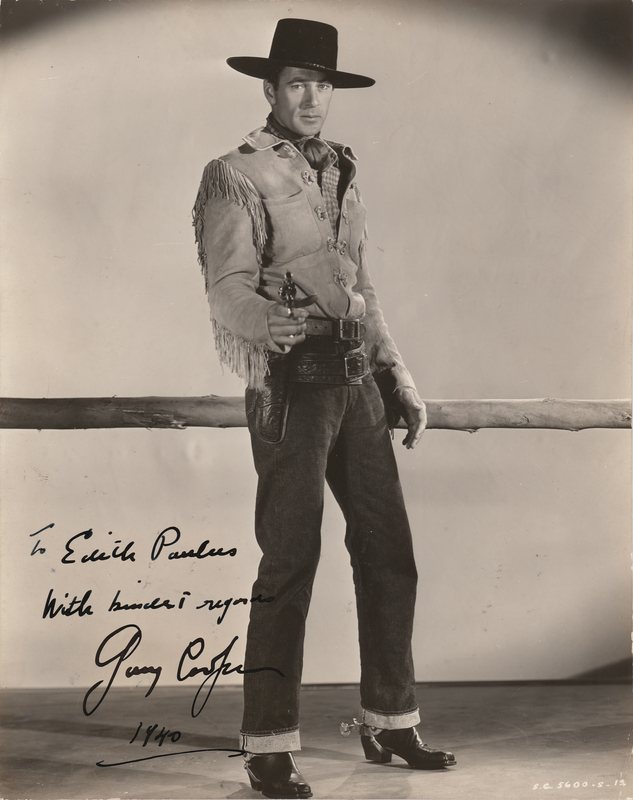 Lot 500 Gary Cooper Signed Photograph