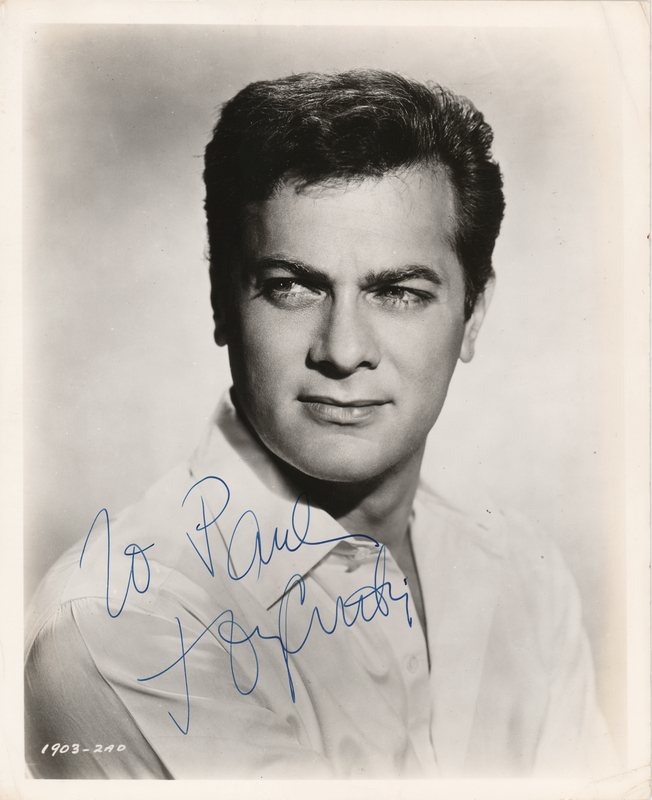Lot 507 Tony Curtis Signed Photograph