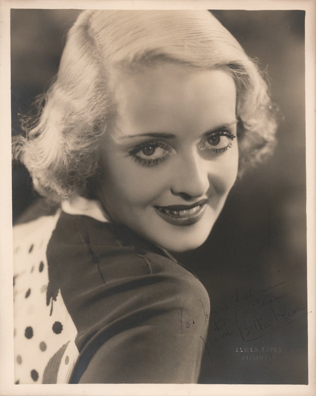 Lot 510 Bette Davis Signed Photograph by Elmer Fryer