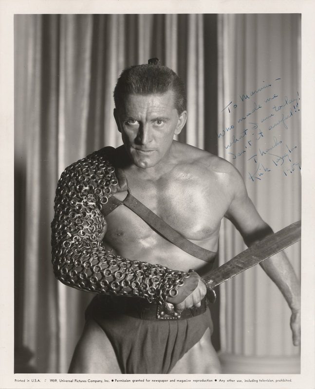 Lot 516 Kirk Douglas Signed Photograph