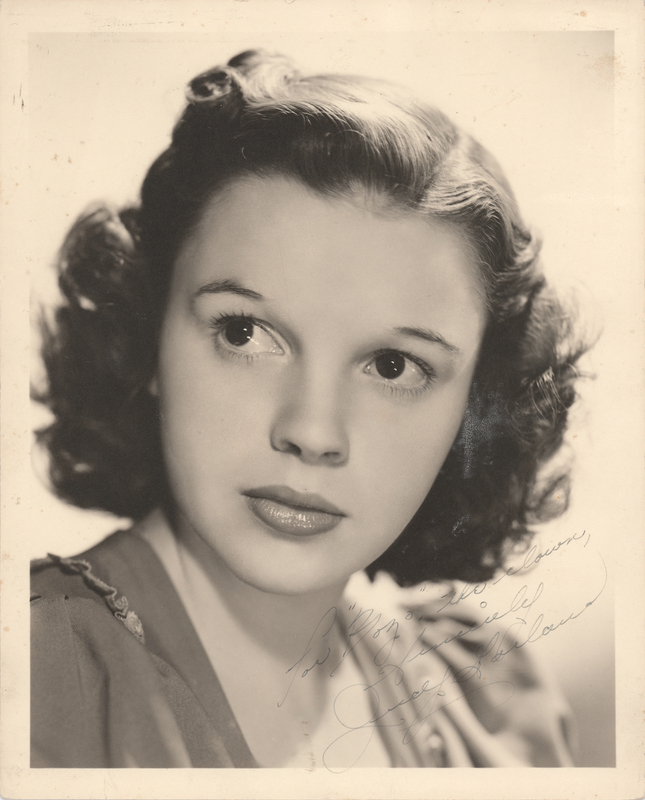 Lot 530 Judy Garland Signed Photograph - “For ‘Bozo’ the clown