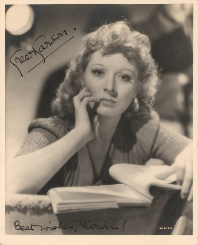 Lot 532 Greer Garson Signed Photograph