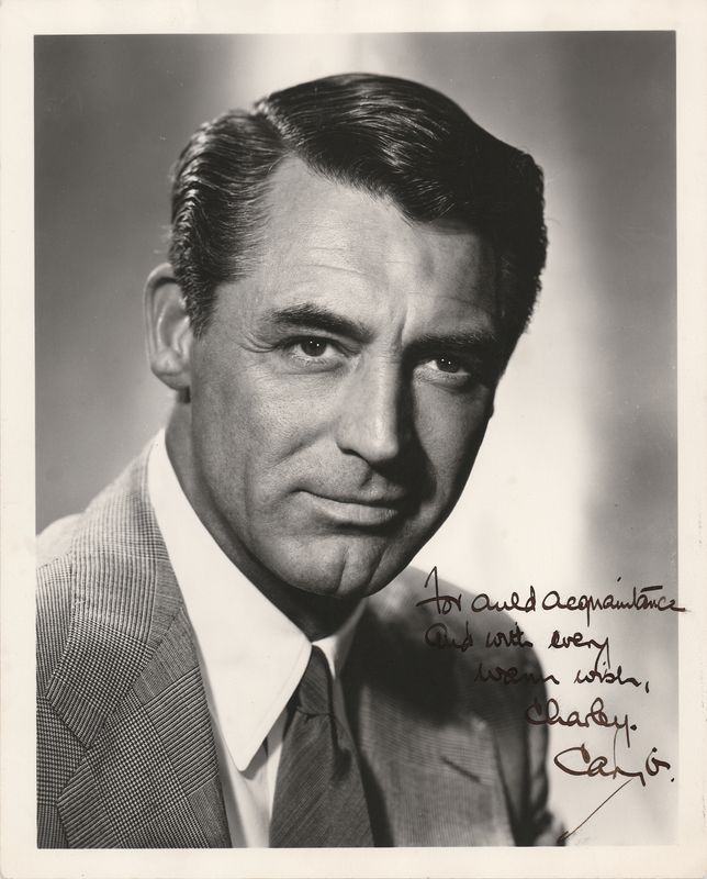 Lot 539 Cary Grant Signed Photograph