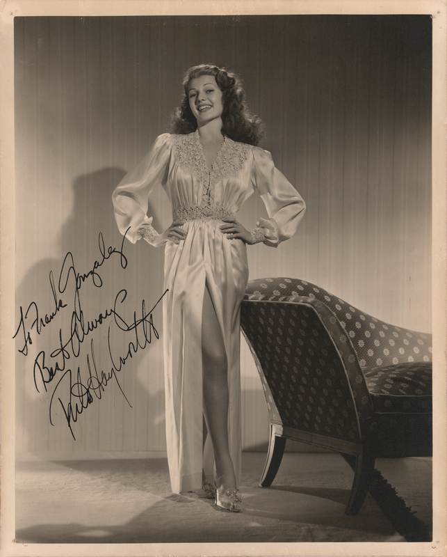 Lot 551 Rita Hayworth Signed Photograph