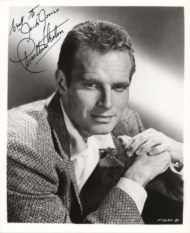 Lot 565 Charlton Heston Signed Photograph