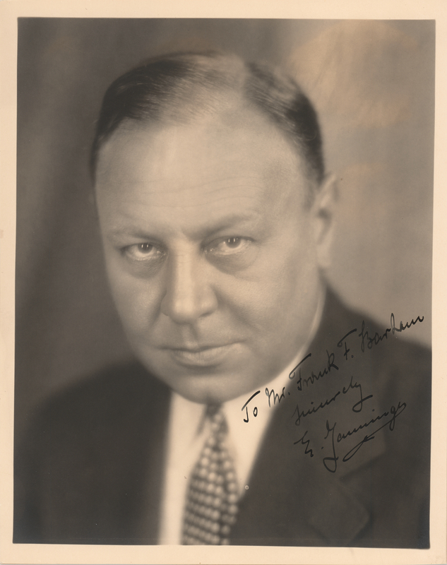 Lot 575 Emil Jannings Signed Photograph