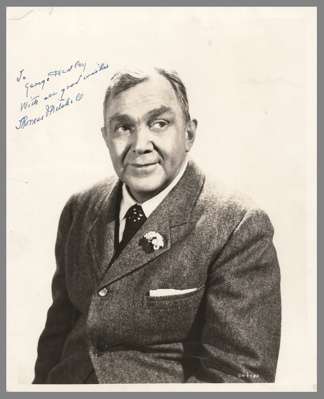 Lot 630 Thomas Mitchell Signed Photograph