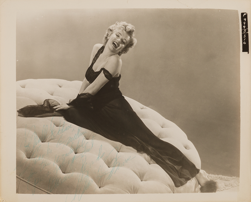 Lot 633 Marilyn Monroe Signed Photograph: 