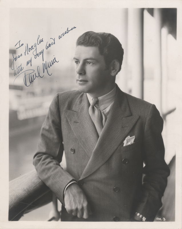 Lot 668 Paul Muni Signed Photograph