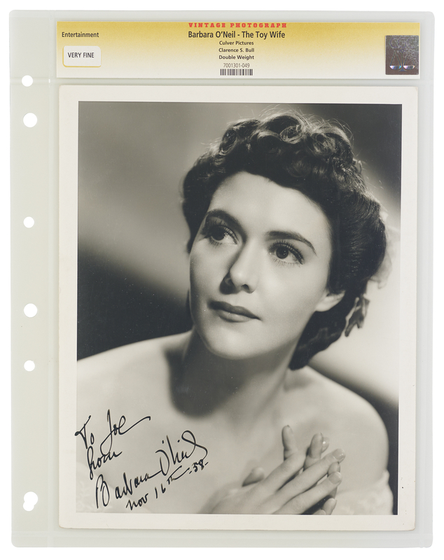 Lot 677 Barbara O'Neil Signed Photograph